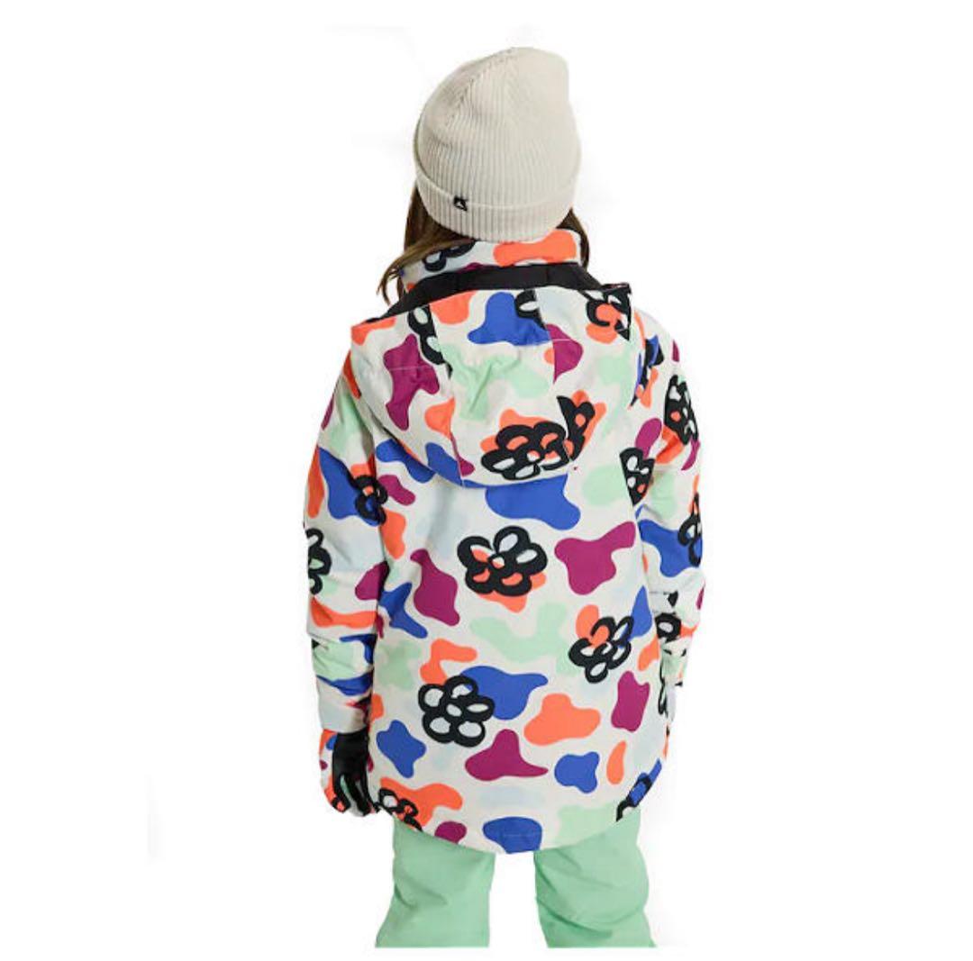 キッズ　BURTON スノーウェア上下セット 130 S 花柄 撥水 防寒