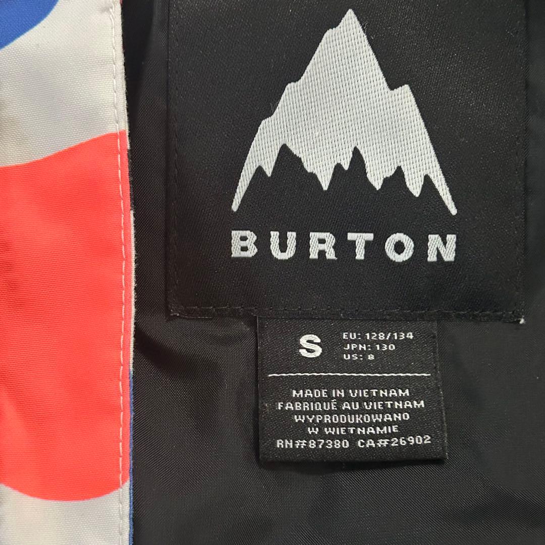 キッズ　BURTON スノーウェア上下セット 130 S 花柄 撥水 防寒