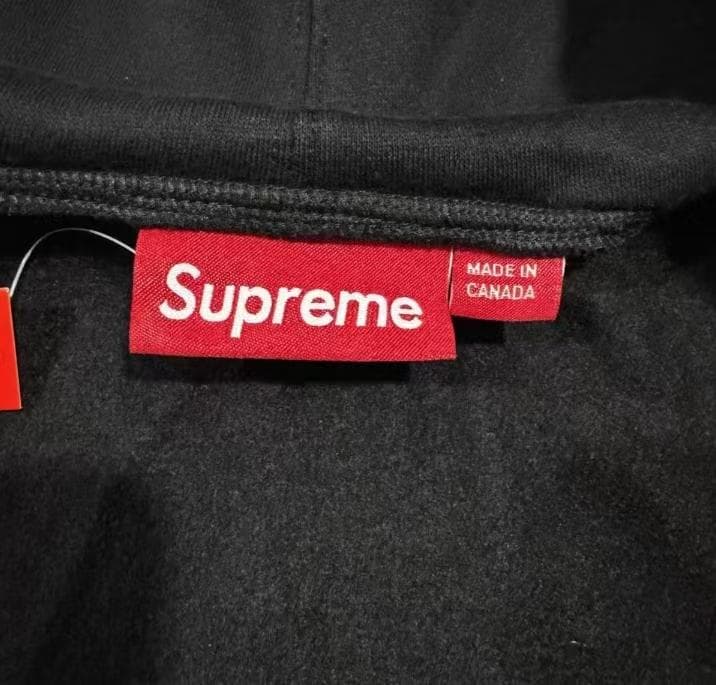 ブラック ダブルフード ジップアップパーカー M