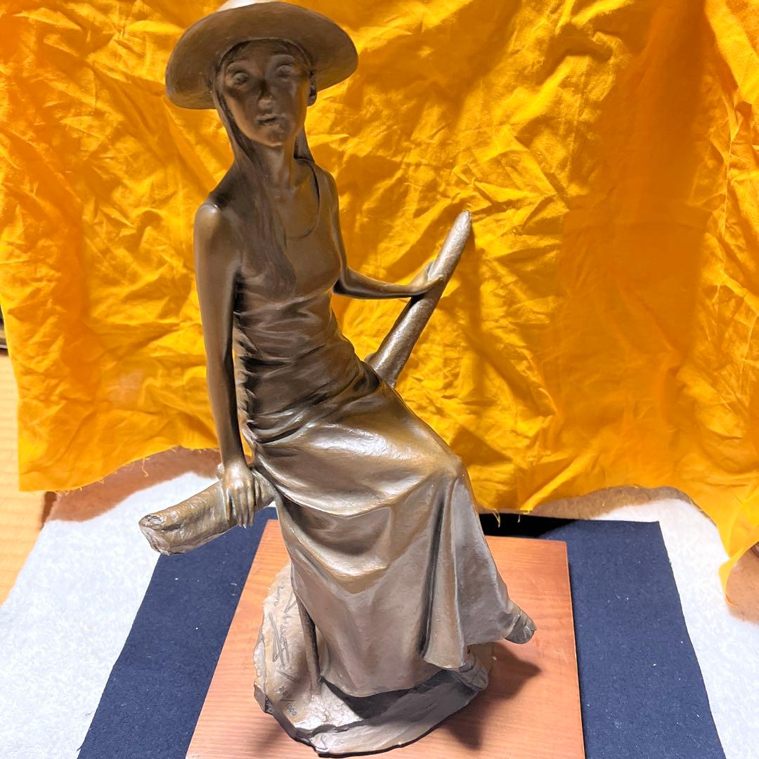 大道寺光弘 木もれ陽の中で ブロンズ像 美人像 置物 世界限定1000体