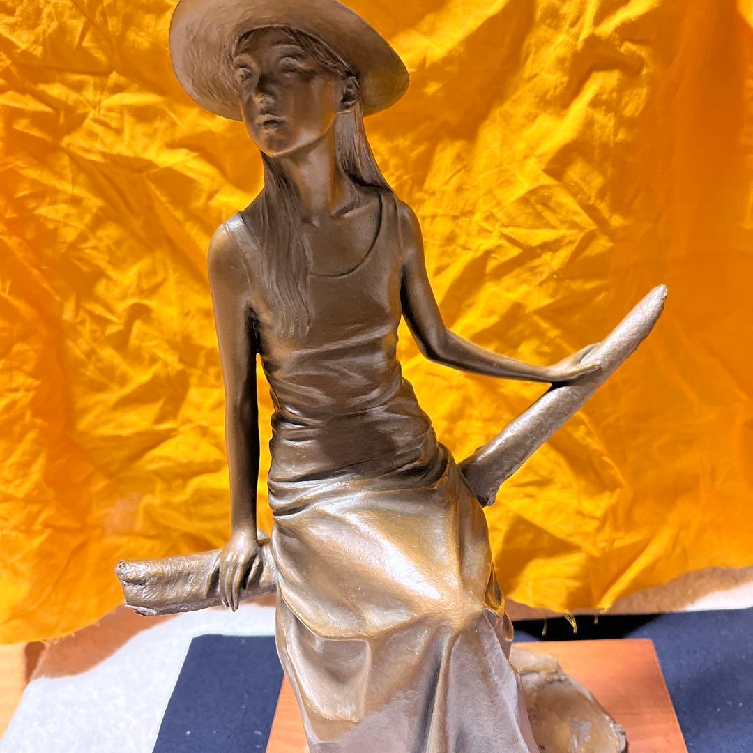 大道寺光弘 木もれ陽の中で ブロンズ像 美人像 置物 世界限定1000体