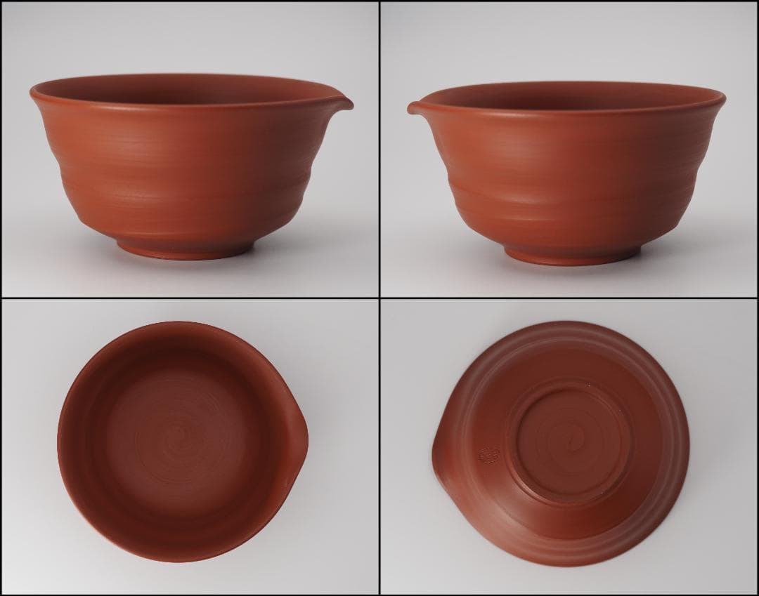 人間国宝 三代山田常山作 常滑焼 朱泥茶器 共布/共箱