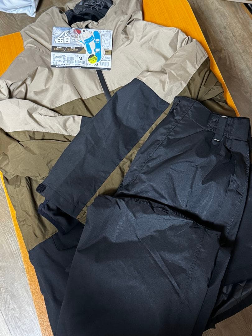 イージス 防水防寒スーツ Mスノーブラウン スキー スノーボード ウェア