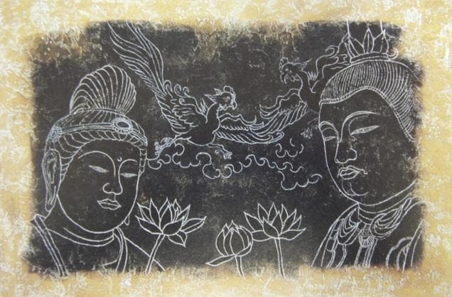 宮田圭、【105『憺虚・霊』】、希少な画集画、新品高級額・額装付