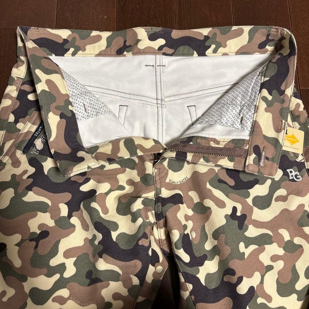 パーリーゲイツコットンストレッチカモフラパンツサイズ5