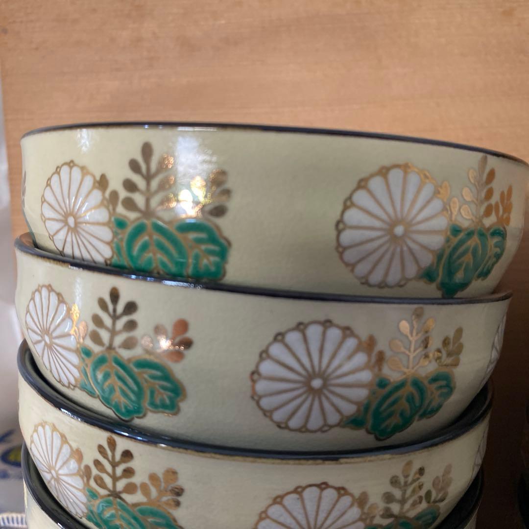 加藤昌山　天目型菊桐文　数茶碗　十客　茶道具