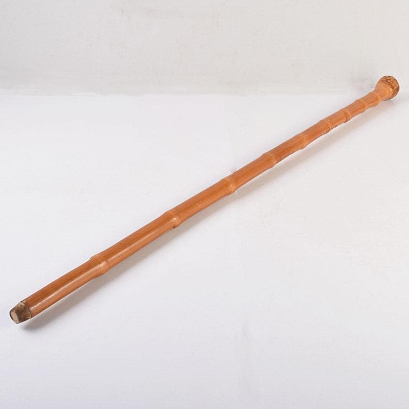 古竹　吉明刀　人物鼠彫　杖　長さ約87cm　V　R9068