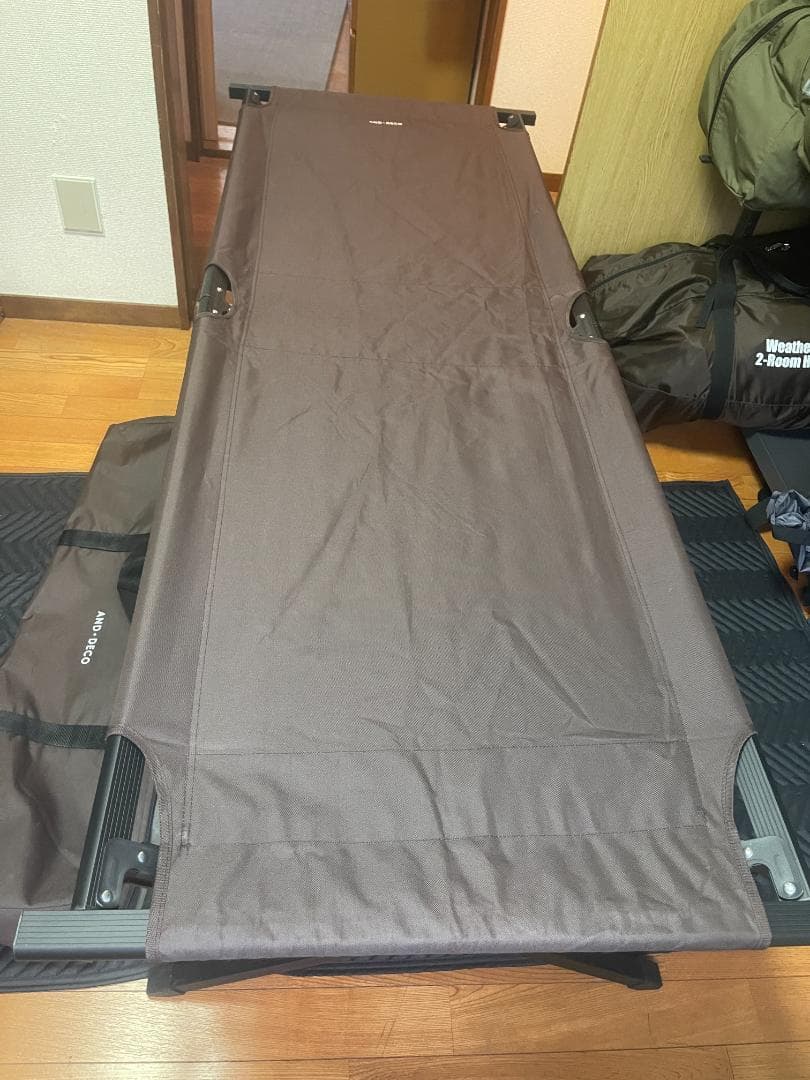 AND DECO アウトドアベンチ 折りたたみ式　2台セット