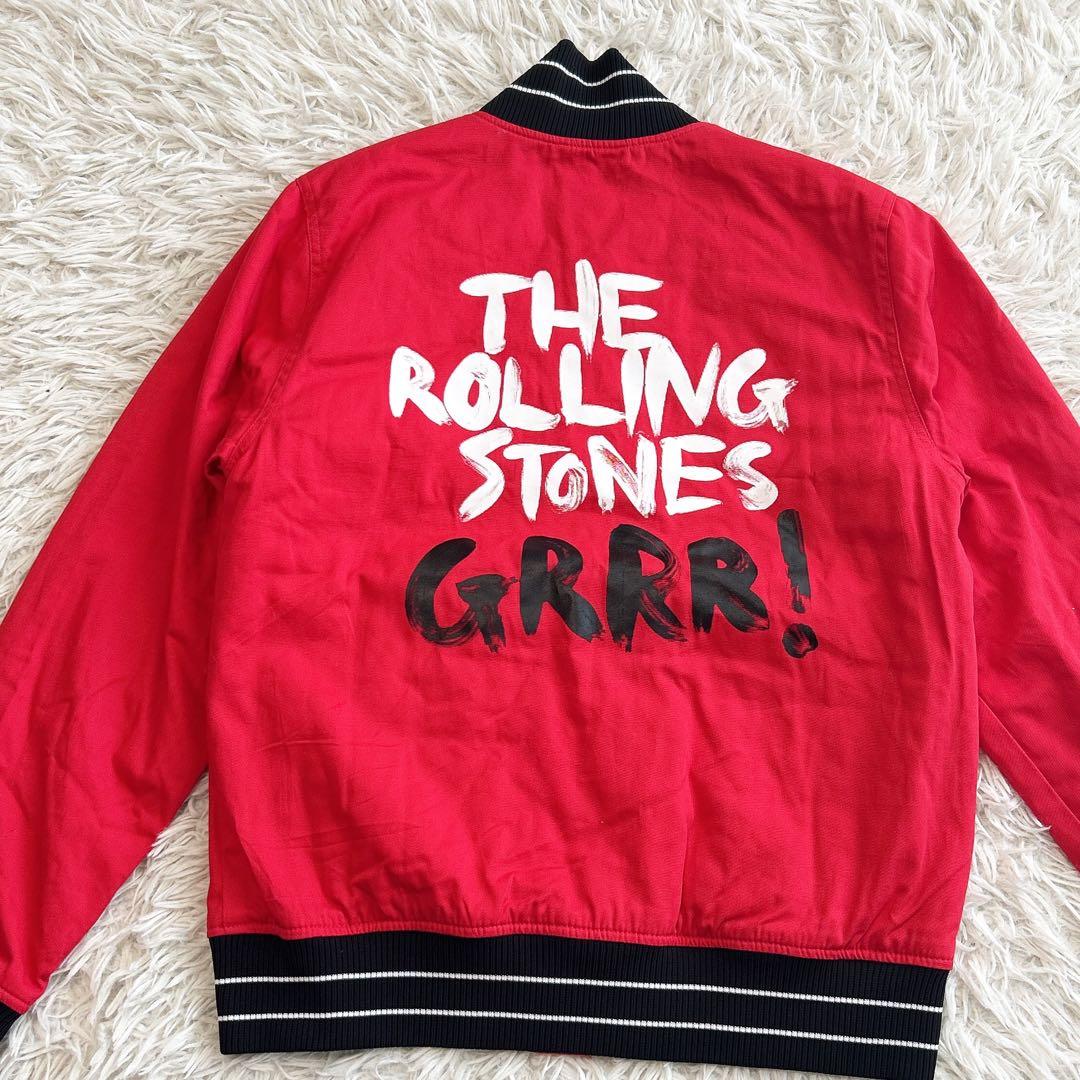 新品タグ付き ザ ローリングストーンズ　スタジャン　ＧＲＲＲ！【M】赤 レッド