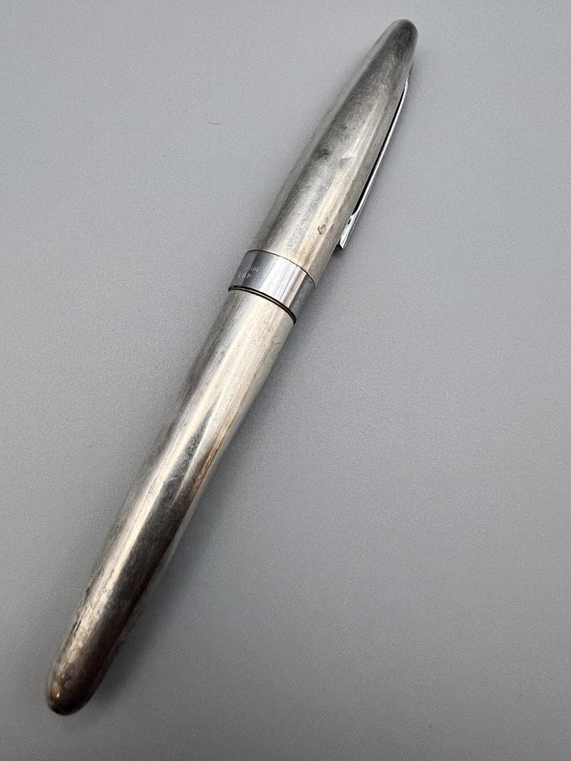 【海】パイロット スターリングシルバー 万年筆 大型ペン先/18K-750