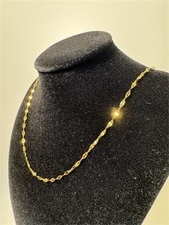 K18ゴールド ツイストチェーン ネックレス即日発送