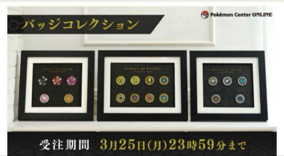 【受注生産】バッジコレクション　3点セット　新品未開封　ポケモン