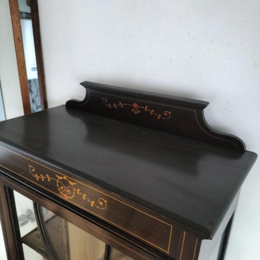 1/11 ガラス　キャビネット　アンティーク　京都 棚　ヴィンテージ　チェスト