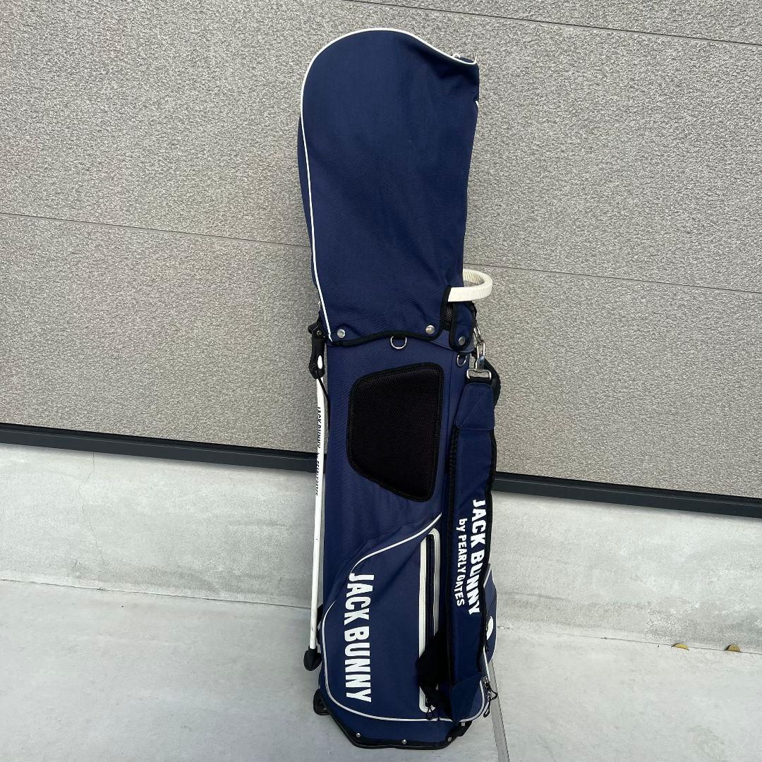 ジャックバニー　キャディバッグ パーリーゲイツ　ロゴ　ゴルフ　スタンド　紺色