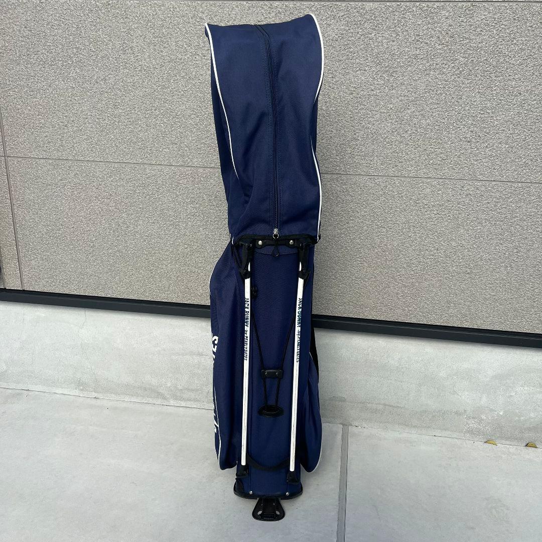 ジャックバニー　キャディバッグ パーリーゲイツ　ロゴ　ゴルフ　スタンド　紺色