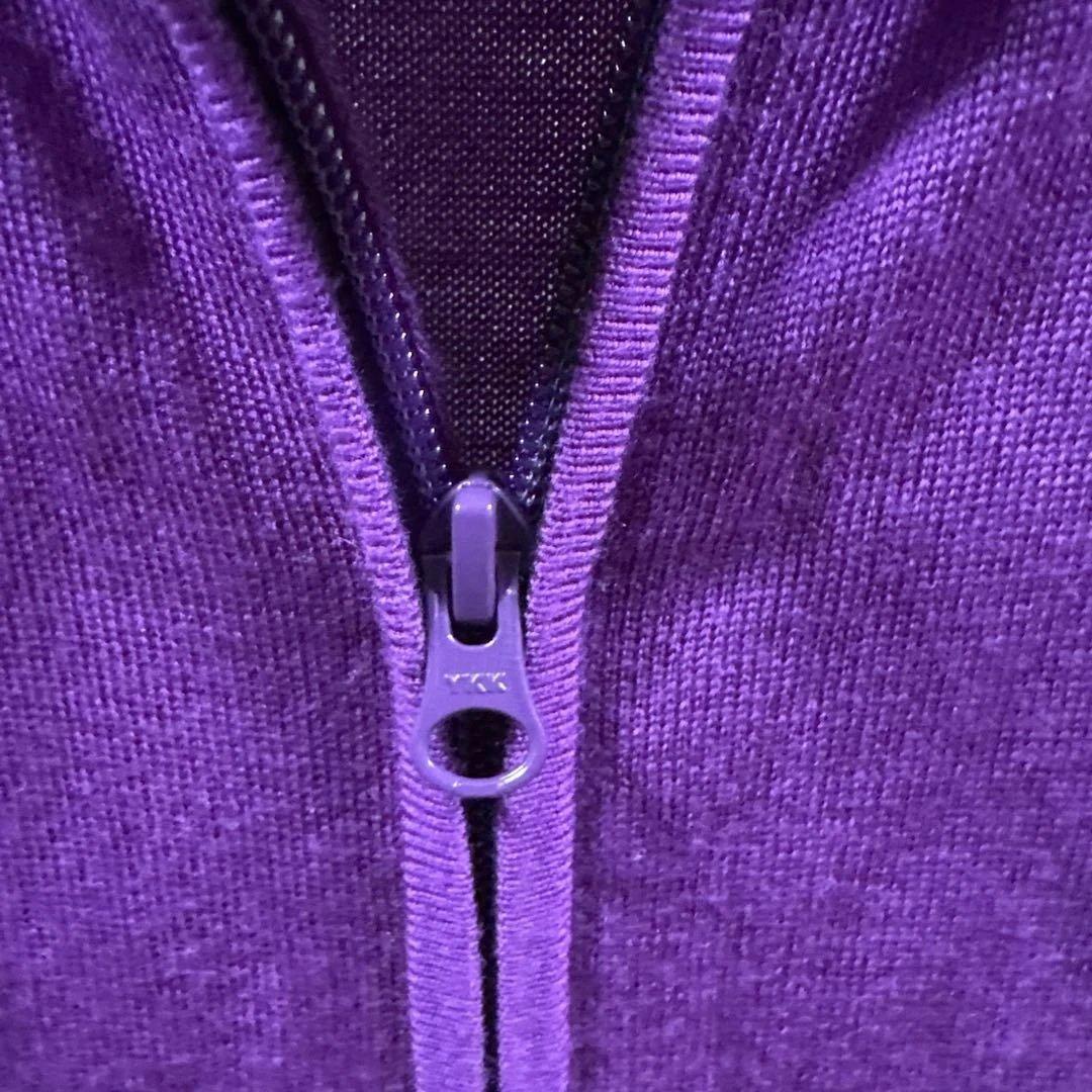 PEARLY GATES ジップアップニット紫色
