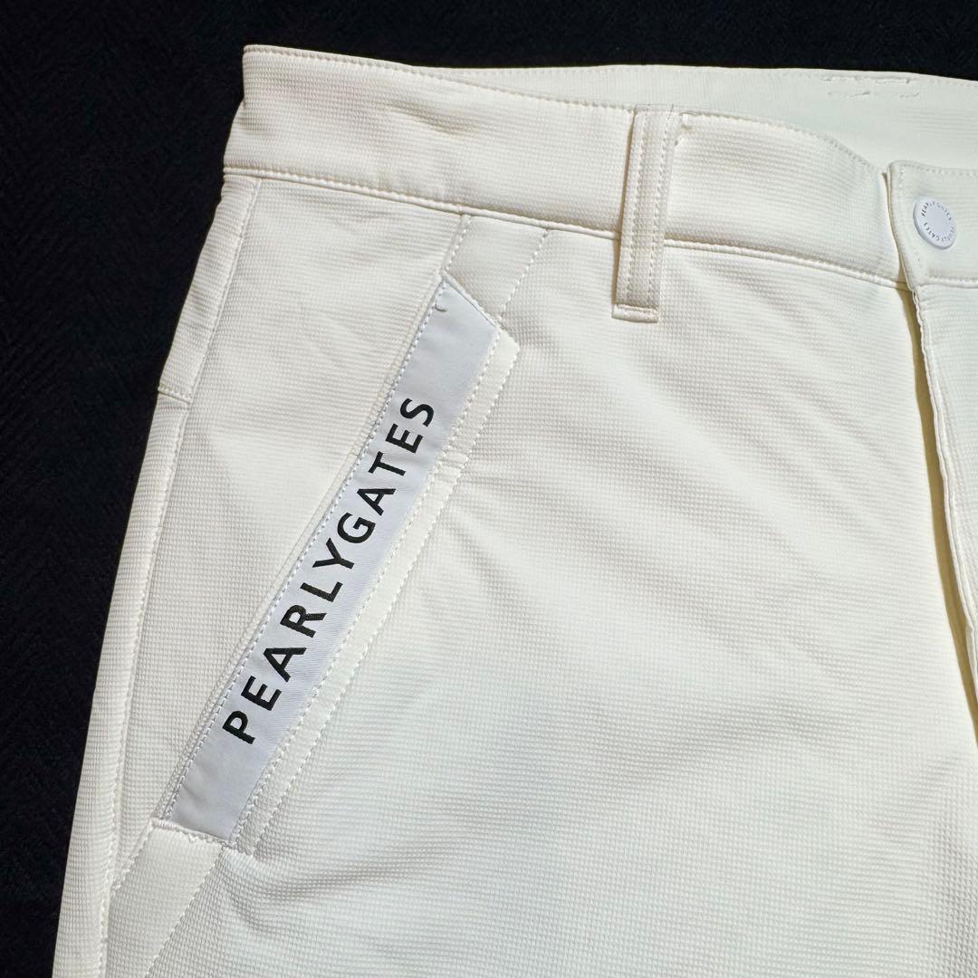 パーリーゲイツ 中綿入り 防寒パンツ リング PGロゴ刺繍付き ホワイト L