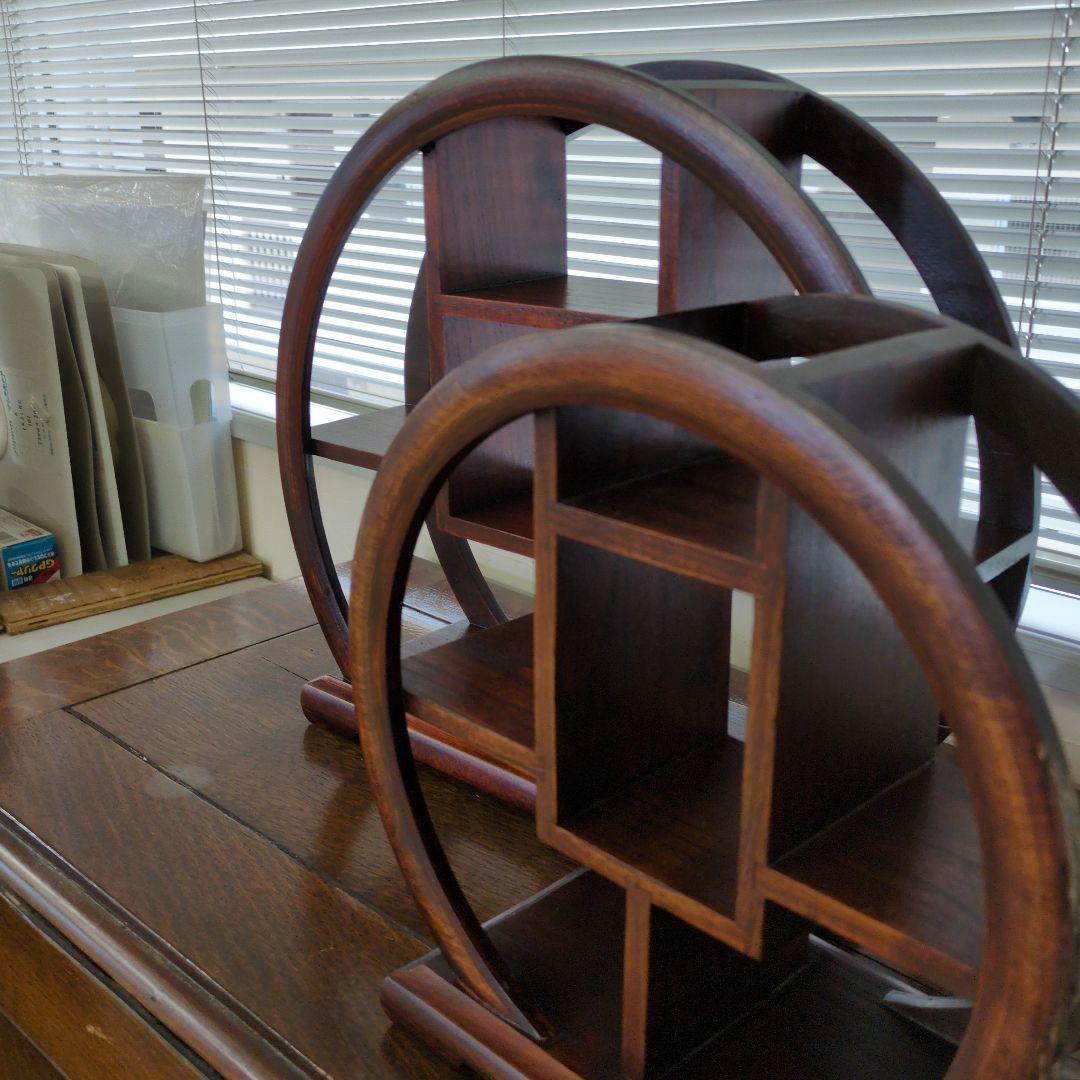 木製円形棚セット 大小二つ