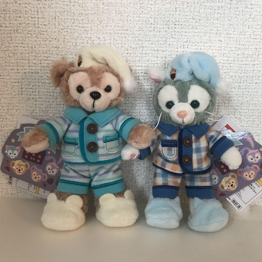【タグ付き】ダッフィー ジェラトーニ ぬいぐるみバッジ オータムスリープオーバー