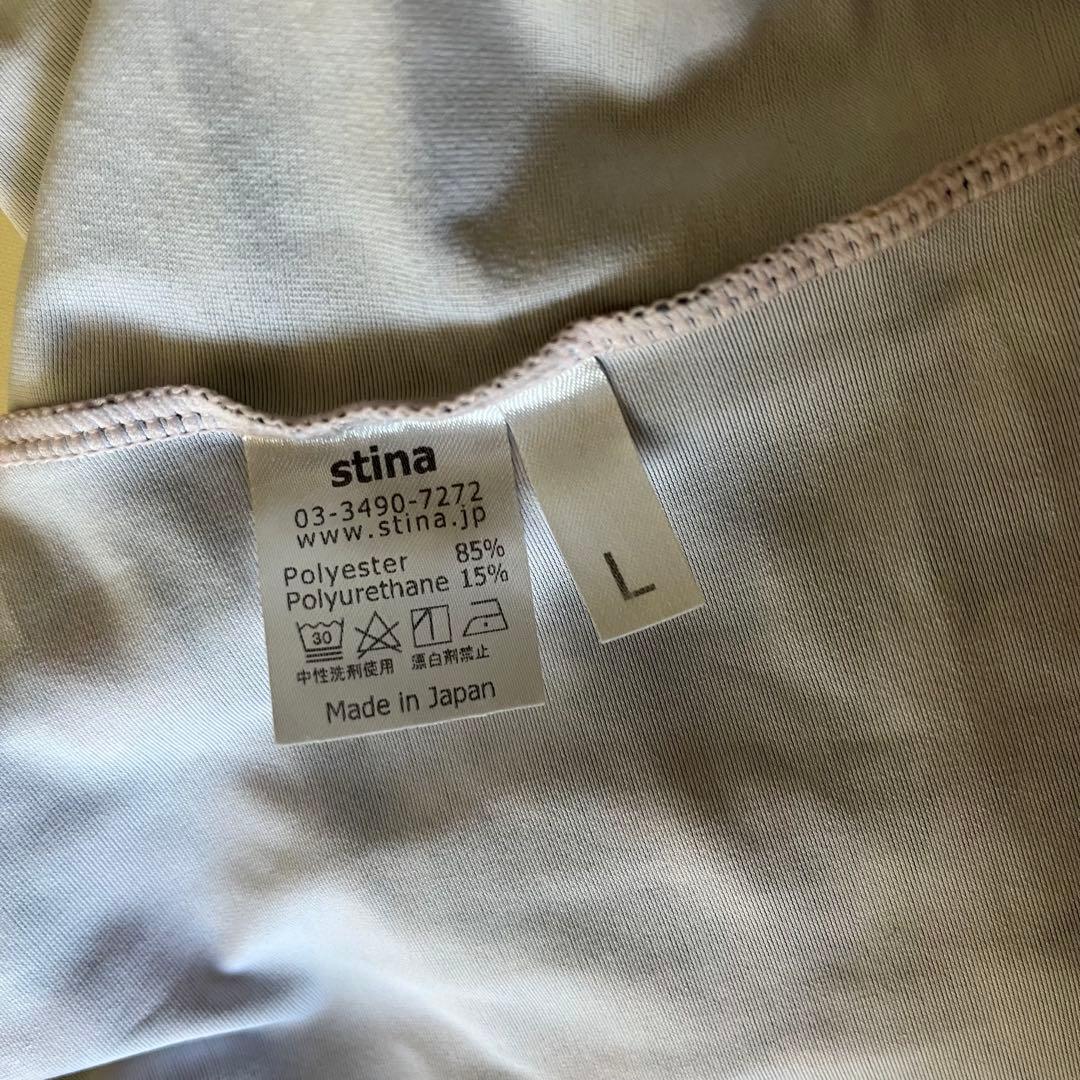 ♪stina 花柄ピンク　長袖レオタード Lサイズ