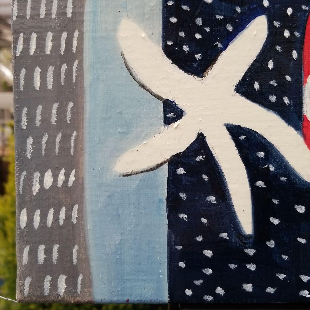 油絵　専用　月を見ながらのティータイム