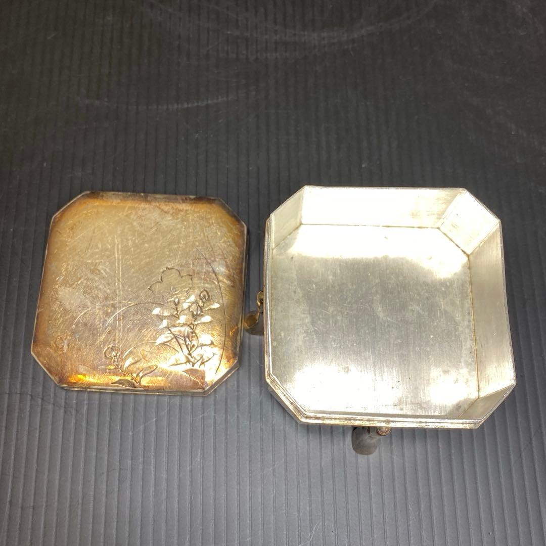 純銀　四足　彫金　ボンボニエール　102g 東さ8-0208☆2F