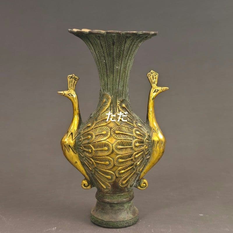 銅器 孔雀尊 リビング 玄関 博古架 装飾品 現代工芸品 置物