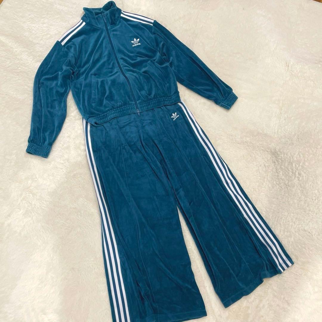 アディダスオリジナルス　ベロア　ジャージ　セットアップ上下　レディースサイズL