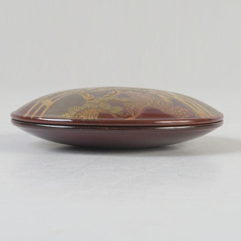 茶道具　蒔絵師　宗祥作　住吉蒔絵　香合　共箱　V　9743