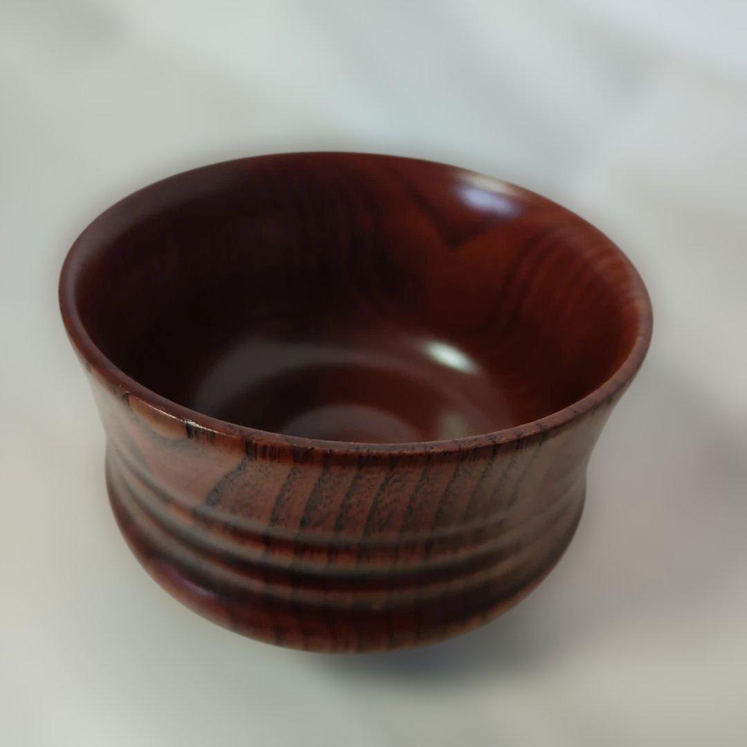 【新品未使用】抹茶碗　漆塗り　木製