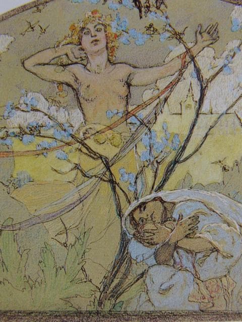 アルフォンス・ミュシャ、フラホル協会の壁画のための習作