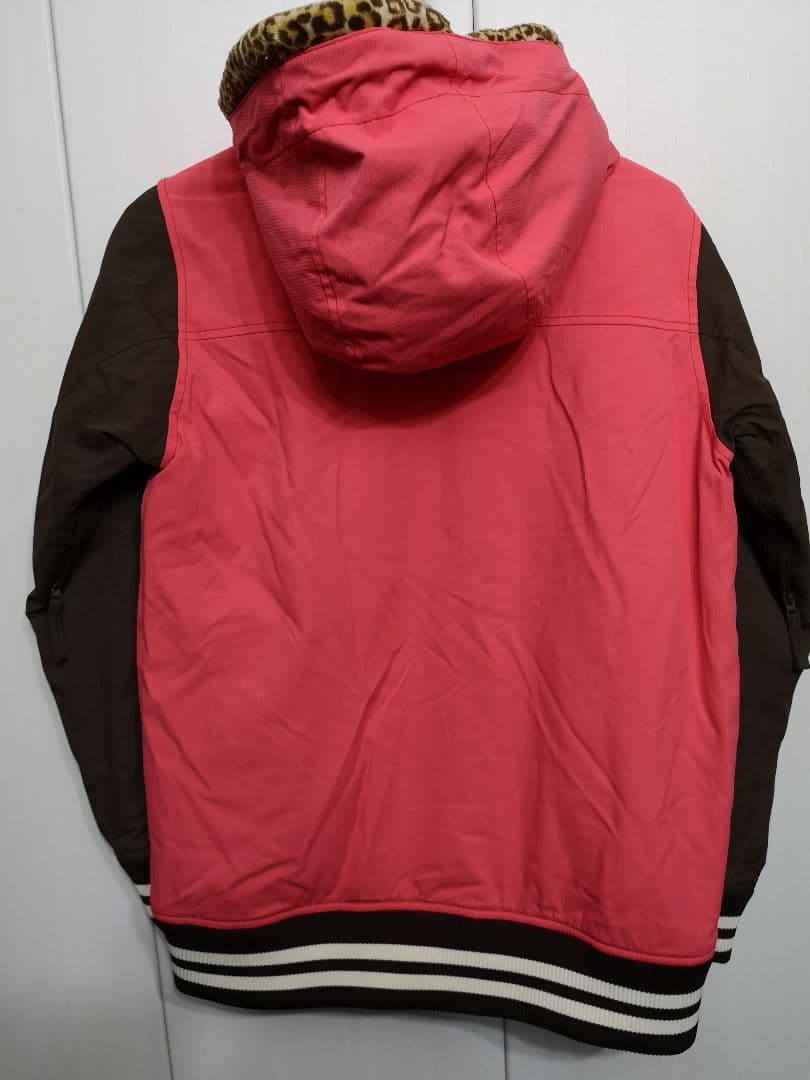 スノボウェア☆スタジャン☆ヒョウ柄☆オレンジピンク