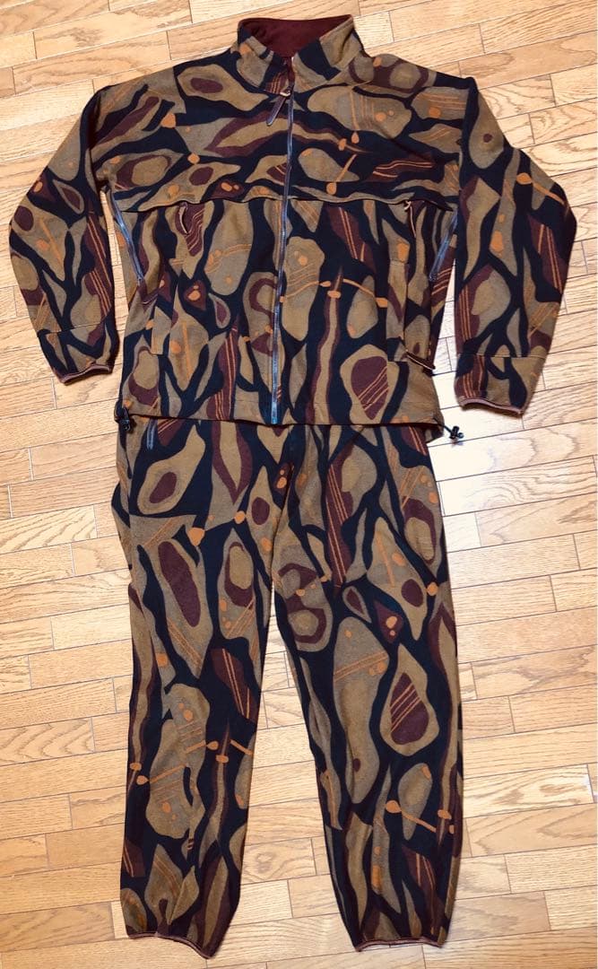 希少美品★アングラーズハウス★ゴアウィンドストッパーフリース上下★カモブラウン