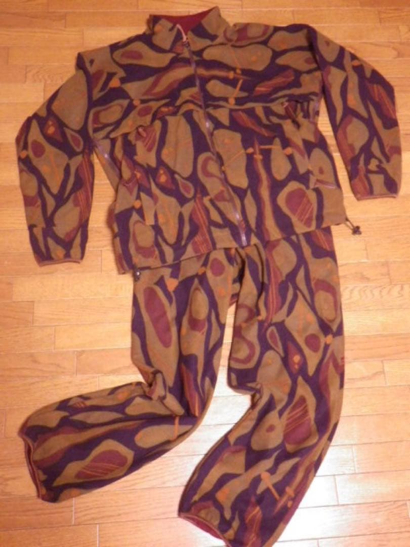 希少美品★アングラーズハウス★ゴアウィンドストッパーフリース上下★カモブラウン