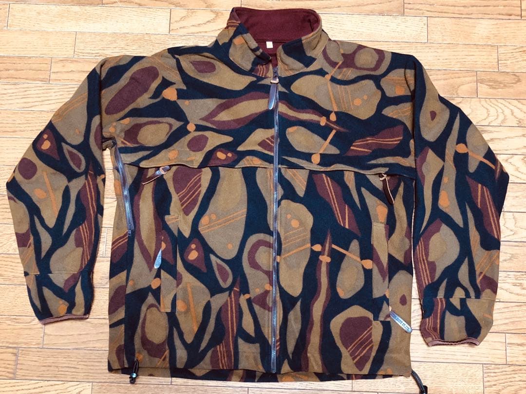 希少美品★アングラーズハウス★ゴアウィンドストッパーフリース上下★カモブラウン