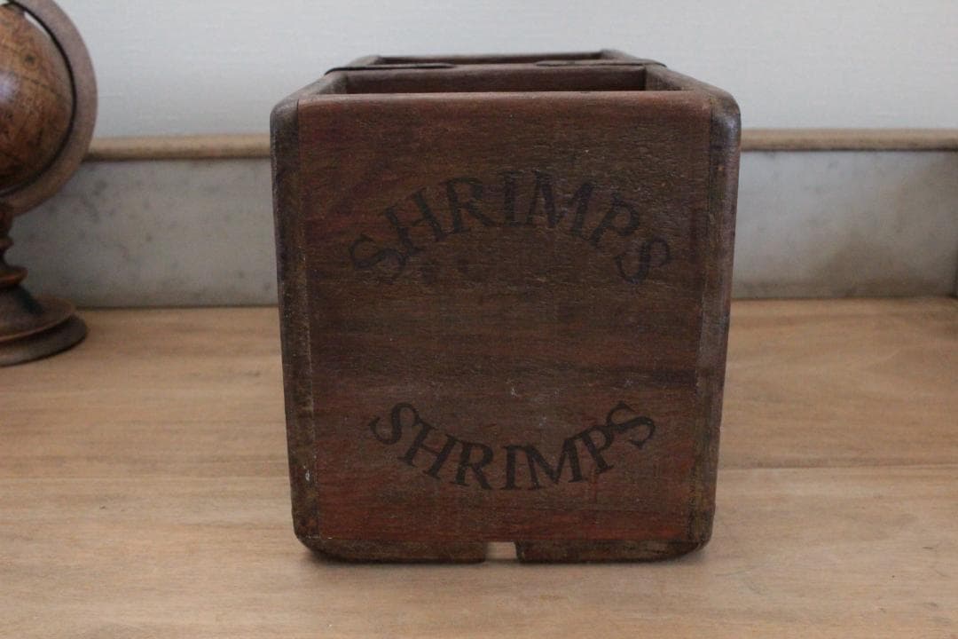 イギリスヴィンテージ/木箱小物入れ・コレクション収納