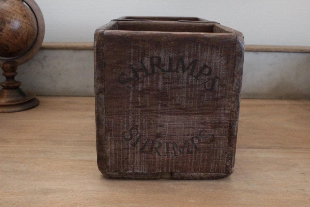 イギリスヴィンテージ/木箱小物入れ・コレクション収納