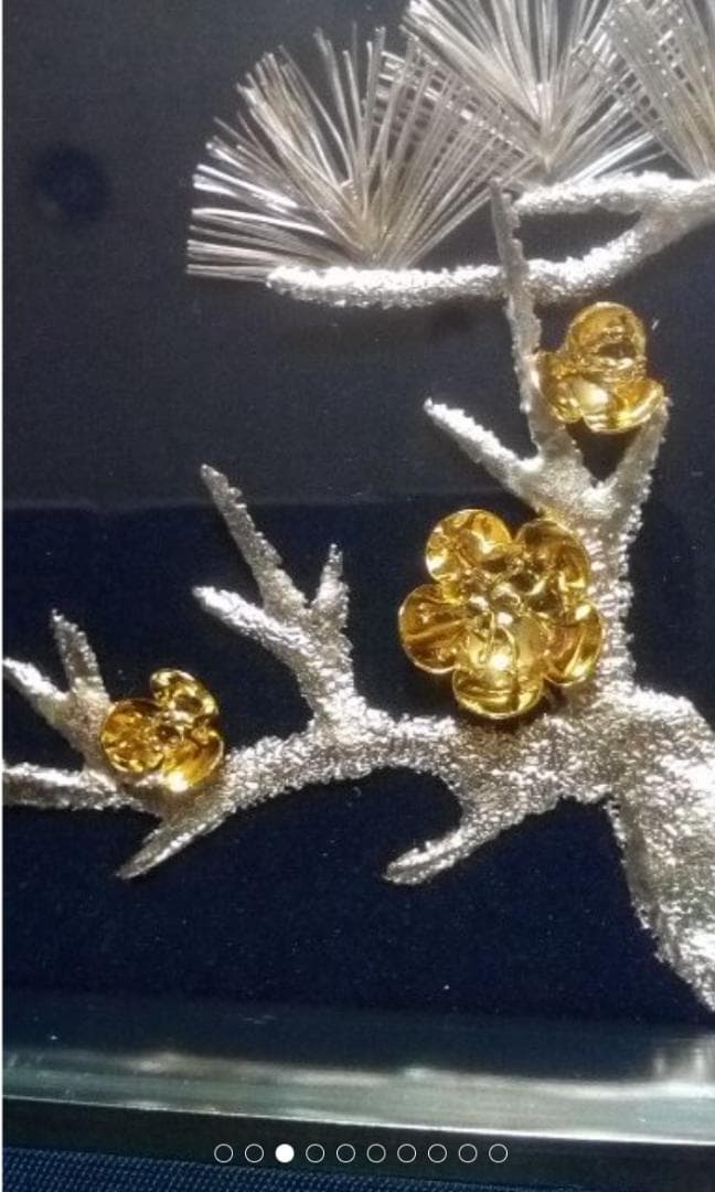 光則　純銀松竹梅レリーフ2号箱付き豪華