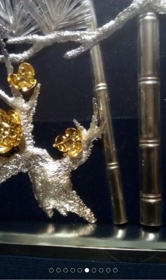 光則　純銀松竹梅レリーフ2号箱付き豪華