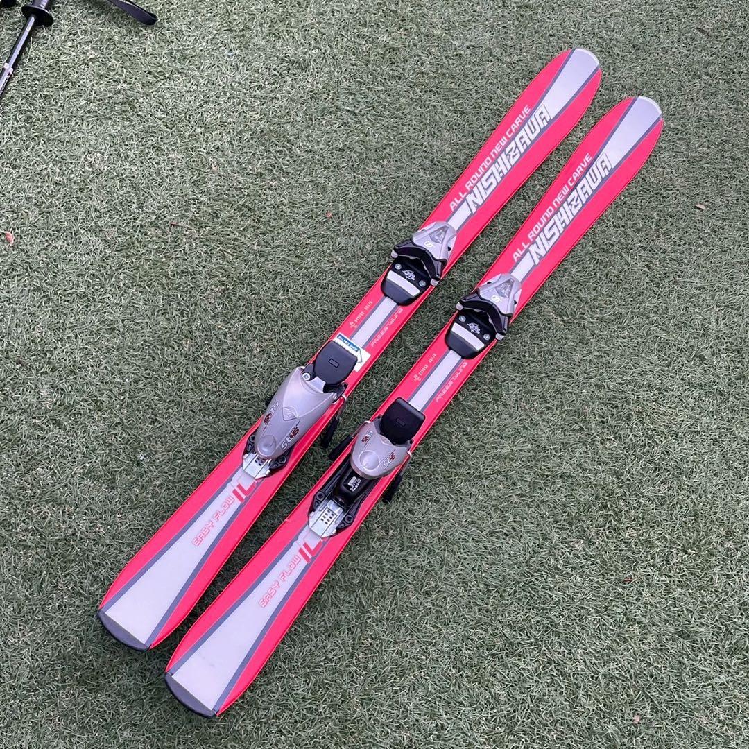 スキー　子ども　ジュニア　2点セット　スキー板　ストック