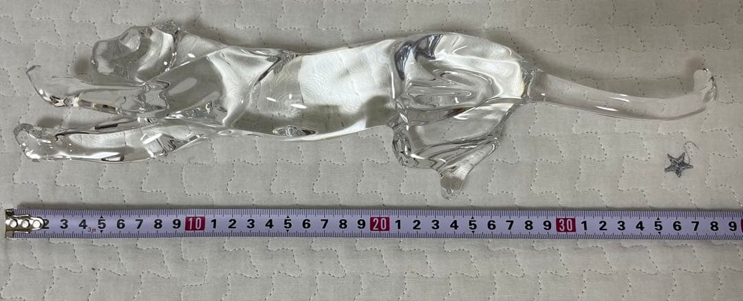 Baccarat バカラ チーター 38×8 cm パンサーリープ フィギュリン