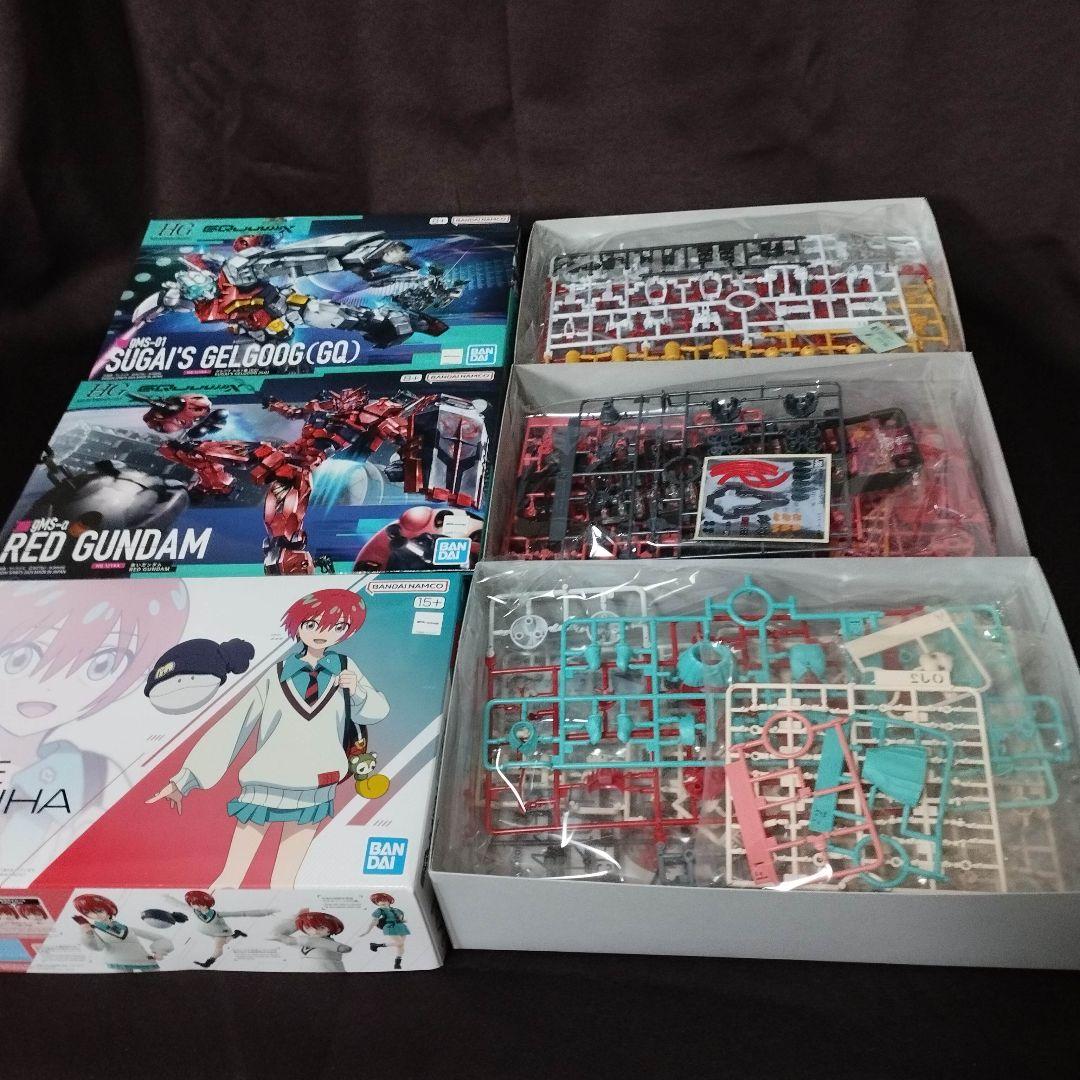 ガンプラ6点【ギャン/GFreD/軽キャノン/ゲルググ/赤いガンダム/マチュ】