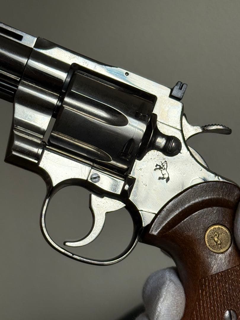 タナカ コルト パイソン 6インチ ニッケルフィニッシュ シルバー ガスガン