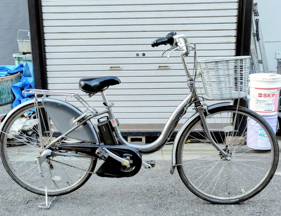 ブリヂストン　アシスタ　26インチ　内装3段　グレーM バッテリー、充電器付
