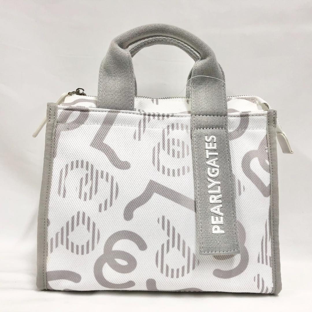 ○★訳有り新品未使用　PEARLY GATES　モヤモヤ柄 カートバッグ　白