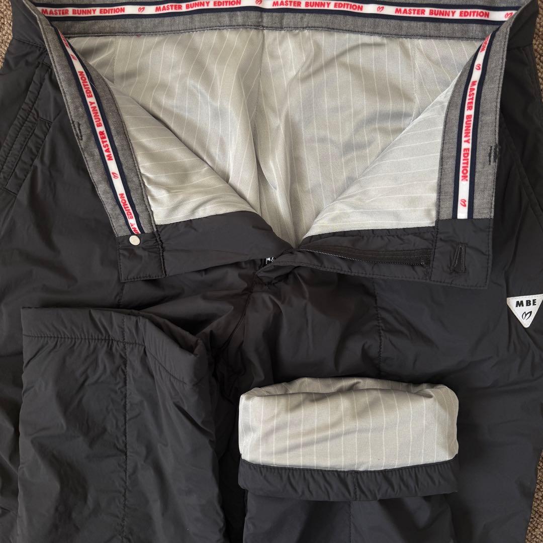 蓄熱　裏地付き　中綿入り　マスターバニー　パンツ　L〜XL相当 黒　美品　5