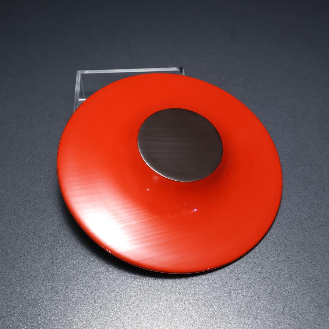 輪島塗　朱塗　茶托5枚　久保田寿光堂　共箱　R1390お12