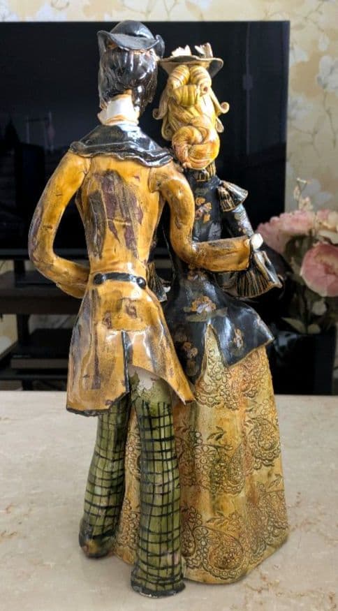 フランス　パリ　ルシアン　ヌーケルマン　カップル　陶器　人形　アンティークドール