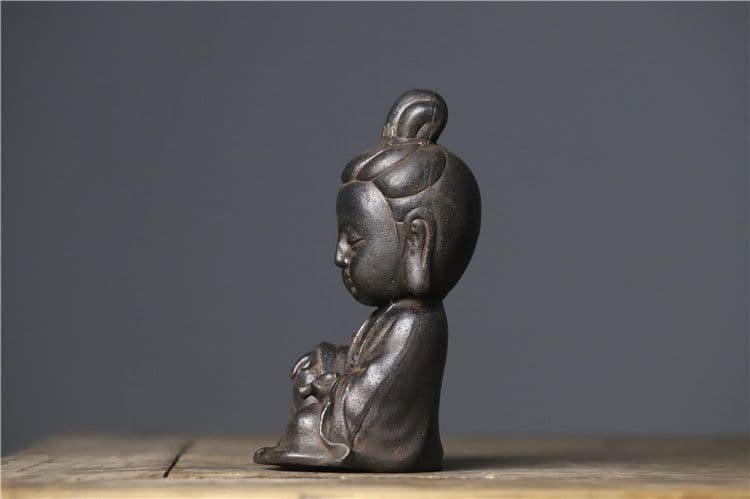 鉄器 鉄仏 観音菩薩仏像 阿弥陀仏 茶室禅意 置物 仏堂供養 装飾品 工芸品