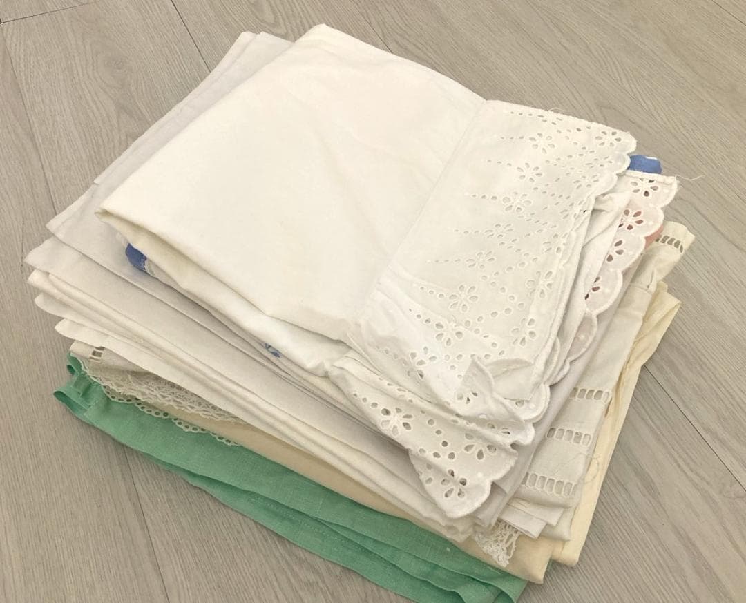 フランス リネン ベビーシーツ＆ピローケース アンティーク・ヴィンテージ 13枚